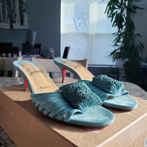 NEW Christian Louboutin Belbrossa Suede Mule Size 39.5 - Picture 8 of 12